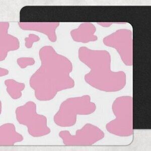 Pink Cow Print Mouse Pad